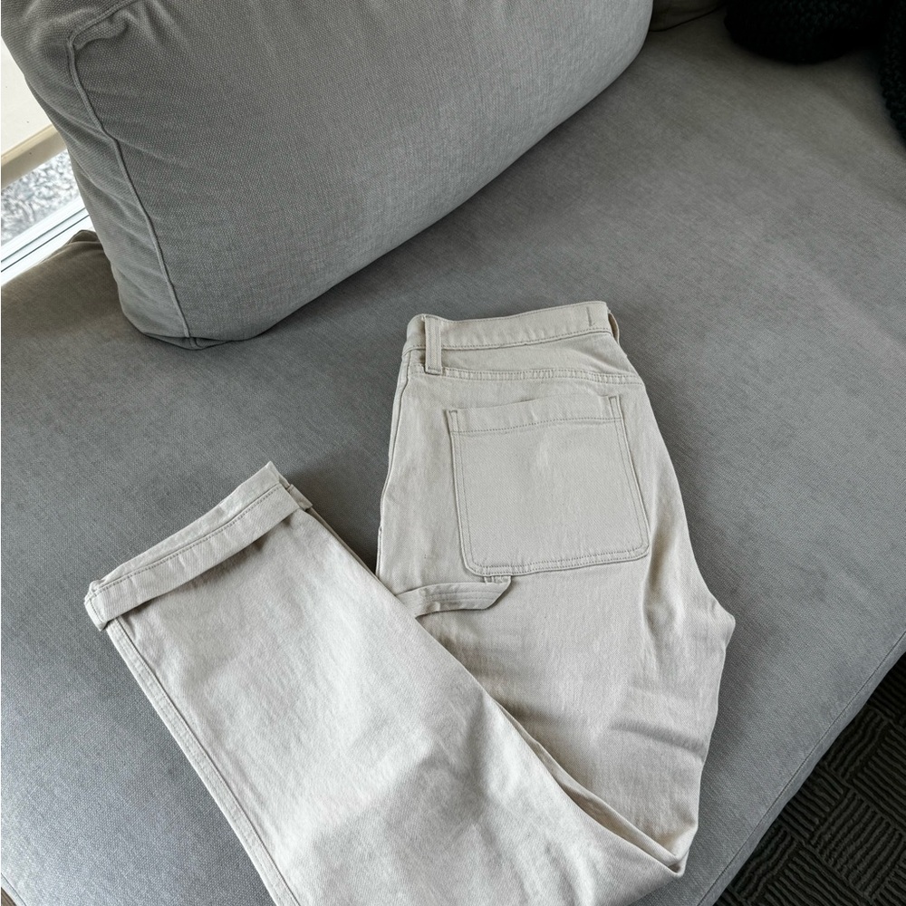 Abercrombie Cream Workwear Pants